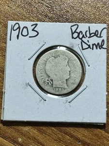 1903 P Barber Silver Dime Nice U.S. 10c Type Coin (Raw14276) - Picture 1 of 2