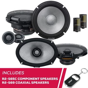 Alpine R-Series R2-S65C 6.5" Component Speakers & R2-S69 6x9" Coaxial Speakers - Picture 1 of 5