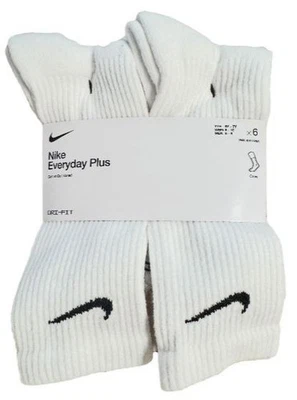 Calcetines Nike Juveniles Crew, Everyday Plus Acolchados SX6897-100 Medianos 5y-7y, 6 PARES Foto 1 de 3