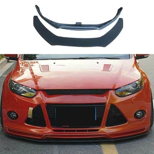 For Ford Focus 2012-2014 FRD Primer Black Front Lip Spoiler Bodykit Refit 2PCS - Picture 1 of 6