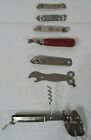 7 Antique Beer Bottle Openers, Budweiser, Royal 58, Old Style, Schmidts, etc.