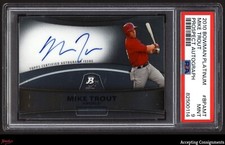 2010 Bowman Platinum Prospect Refractor Mike Trout Rookie AUTO PSA 9 MINT
