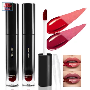 2 Colors Peel off Lip Liner Stain Set, Tattoo Color Lip Tint Stain, Long Lasting - Picture 1 of 12