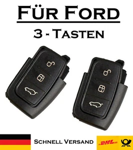 2x Klappschlüssel Gehäuse für Ford - Ersatz 3 Tasten PKW Funk Fernbedienung KS05 - Afbeelding 1 van 3