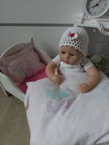 ❤Puppenbettwäsche❤PuppenwagenGarnitur❤ Glücksbärchis ❤ Baby Born Handmade Neu - Bild 1 von 4