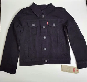 Levi's Denim Jacket Black Trucker NEW Kids Toddler Size 4 T - Picture 1 of 6