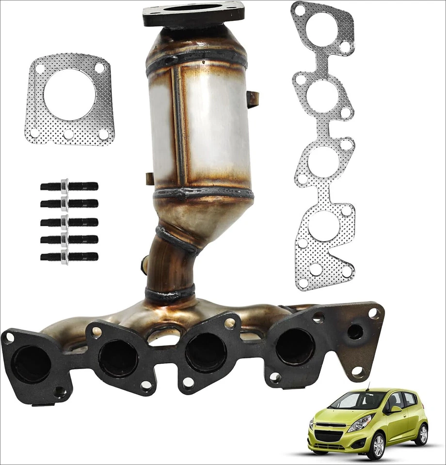 Каталитический конвертер переднего коллектора подходит для Chevrolet Spark 1,2 л 2013 2014 2015 годов выпуска - Изображение 1 из 4