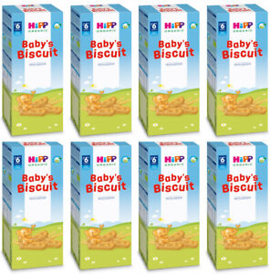 8 x HIPP Organic Baby Biscuits Snacks Cookies From 6+ Months 150g 5.3oz