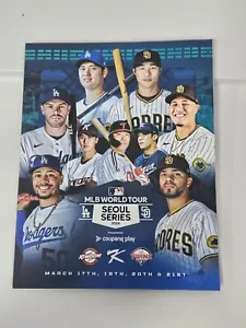 2024 MLB WORLD TOUR Seoul Series LA Dodgers Vs SanDiego Padres Program Book - Picture 1 of 3