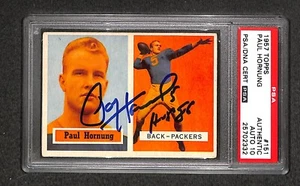 Paul Hornung 1957 Topps #151 Autographed Signed Rookie Card PSA 10 Auto (RC) HOF - Picture 1 of 3