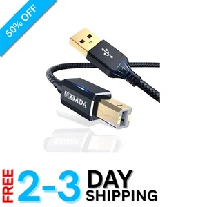 15 ft USB Type A Male to B Male Cable - Fast Printing, Braided Protection - Picture 1 of 9