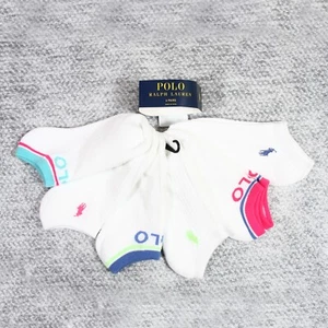 Polo Ralph Lauren Women's 6-Pair Low Cut Socks mesh top Shoe Size 4-10.5 - Picture 1 of 1