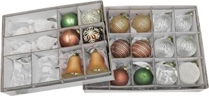 24 Piece HGTV Christmas Traditions Glass Ornaments, Cozy Winter Collection - Picture 1 of 3