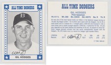 1980 TCMA All Time Brooklyn/Los Angeles Dodgers Blue Back Gil Hodges HOF