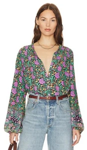 Spell and the Gypsy Village Blouse Forest Revolve XXS Floral Boho Bright NWT - Picture 1 of 20