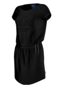 Vestido Blusa Adidas EQ Logo Sin Mangas Cordón Pequeño Bordado Logo Negro - Imagen 1 de 8