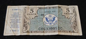Series 472 US 5 Cent Military Payment Note in Good Condition NICE Collectible! - Picture 1 of 2