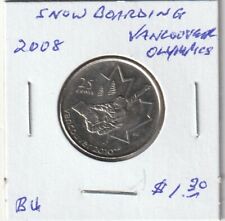 Canada 2008 25 Cents  Snowborarding