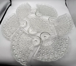 Anchor Hocking Daisy & Button Fan Snack Plates (Set of 7 + 1 FREE Chipped) - Picture 1 of 22