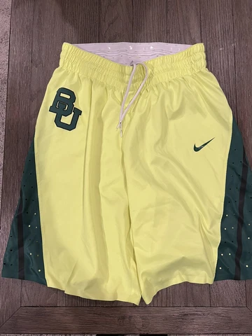 Mens Nike Baylor Bears Team Issued Basketball Shorts Season 2016-2017 Neon 38 Cover