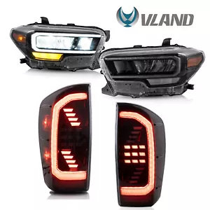 VLAND LED Headlights+Tail Lights For 2016-2023 Toyota Tacoma TRD SR 5 w/ Dynamic - Picture 1 of 14