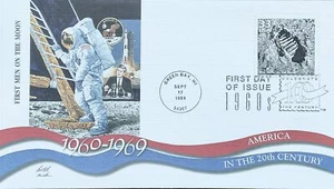 Fleetwood 3188 Celebrate Century 1960 Man's Footprint on the Moon JFK - Bild 1 von 2