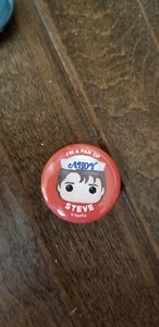 2019 SDCC EXCLUSIVE FUNKO I'M A FAN OF STEVE STRANGER THINGS BUTTON BADGE   - Picture 1 of 1