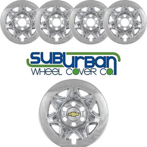 2014-2019 Chevrolet Silverado 1500 WT IMP-89X 17" 6 Lug Chrome Wheel Skins SET/4 - Picture 1 of 9