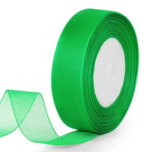 1" x 50 Yards Sheer Organza Ribbon for Gift Wrapping Christmas Halloween Wedd... - Picture 1 of 5