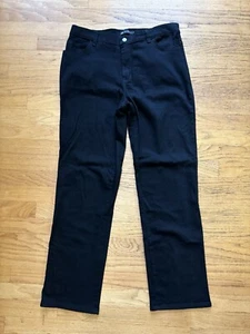 LEE Relaxed Fit 1889 Women's Straight Jeans Size 12 Black Dark Wash - Picture 1 of 8