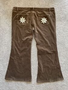 Tunnel Vision Brown Corduroy Pants Wide Leg Flared Pulse Size Women’s 3XL