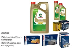 BOSCH Inspektionspaket 7 L Castrol EDGE FST 5W-30 LL für Volvo V40 - Bild 1 von 12