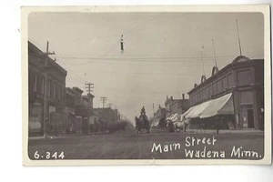 Wadena, Minnesota, Main Street RPPC - Picture 1 of 2