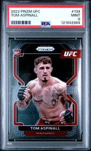 2022 Prizm UFC #134 Tom Aspinall : Rookie Card : PSA 9 - Picture 1 of 2