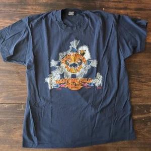 Vintage Single Stitch 1993 4 Corners Iron Horse Motorcycle Rally T shirt XL USA - Picture 1 of 7