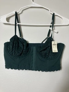 NEU!! Aerie Balconnect Bralett 34C grün Spitze Bügel Frontverschluss feminin - Bild 1 von 8