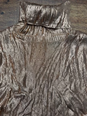 Tom Ford Metallic Ribbed Turtleneck Light Rose XS / S unisex - Image 1 of 4