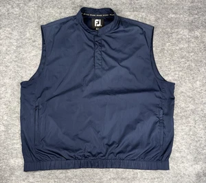 Footjoy Vest Mens XL Navy Blue Ultra Lightweight Golf Windbreaker Quarter Snap - Picture 1 of 8