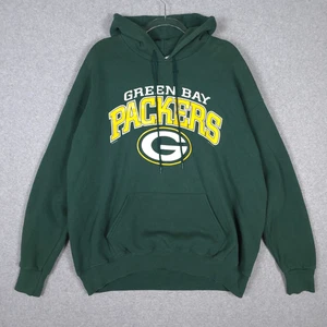 Vintage Green Bay Packers Hoodie Mens XL 90s Made In USA Nutmeg Mills Lee Sport - Picture 1 of 12