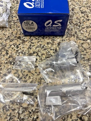 OS MAX LA 10 SILVER RC Model Airplane Engine Box & Owners Manual w/ Decals Only - Image 1 of 4