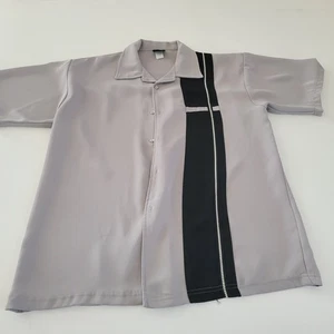 Vintage Blue CHP Single Stripe Short Sleeve Bowling Rat Pack Made in USA L/XL - Picture 1 of 9