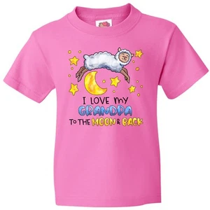 Inktastic I Love My Grandpa To The Moon And Back Cute Sheep Youth T-Shirt Child - Picture 1 of 8
