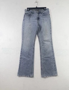 Express Jeans Junior Sz 5/6 L (29x30) Flare Low Rise 100% Cotton Medium Wash Y2K - Picture 1 of 9