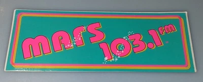 Vintage MARS 103.1 FM LA Orange County CA New Wave Radio Station Bumper Sticker - Image 1 of 3