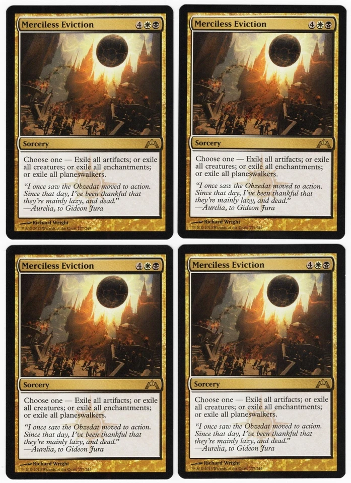 Merciless Eviction x4 4x 2013 Gatecrash PLAYSET Multi-Color Sorcery MTG NM AZ1 - Image 1 of 2