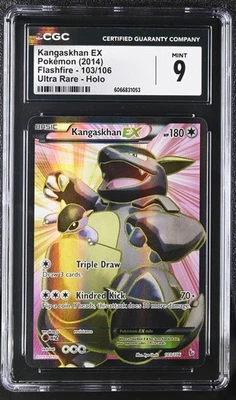 CGC 9 MINT Kangaskhan EX 2014 Flashfire 103/106 Ultra Rare Holo Pokemon Card - Image 1 of 2