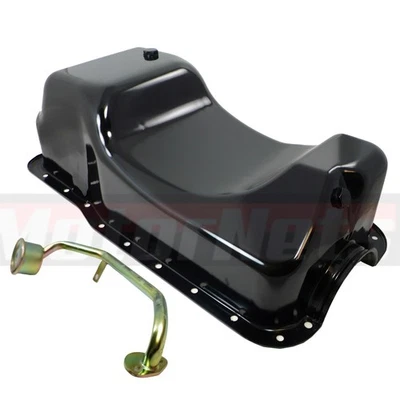 黑色发动机油盘和皮卡双油底盘适用于 83-93 福特 5.0L 302 V8 野马 — 第 1/4 张图片