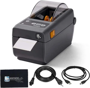 ZD410 Thermodirektdrucker Bundle, USB Monochrom Desktop Drucker mit Kabeln - Bild 1 von 7