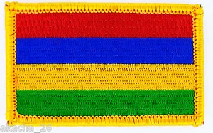 PATCH ECUSSON BRODE DRAPEAU ILE MAURICE INSIGNE THERMOCOLLANT NEUF FLAG PATCHE - Picture 1 of 1