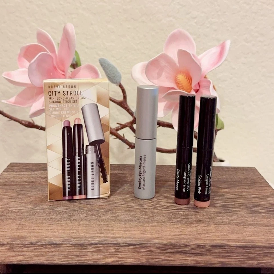 Bobbi Brown City Stroll Mini Long-Wear Cream Shadow Stick Smokey Eye Mascara Set - Image 1 of 4